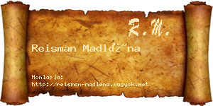 Reisman Madléna névjegykártya
